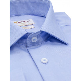 Camasa office bleu barbati Oxford pentru butoni EASY IRON - Luxury Slim Fit 