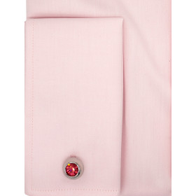 Camasa office dama cu manseta pentru butoni Luxury Slim Fit Twill roz EASY IRON