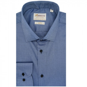 Camasa slim albastra office barbati Royal Oxford EASY IRON - Luxury Slim Fit